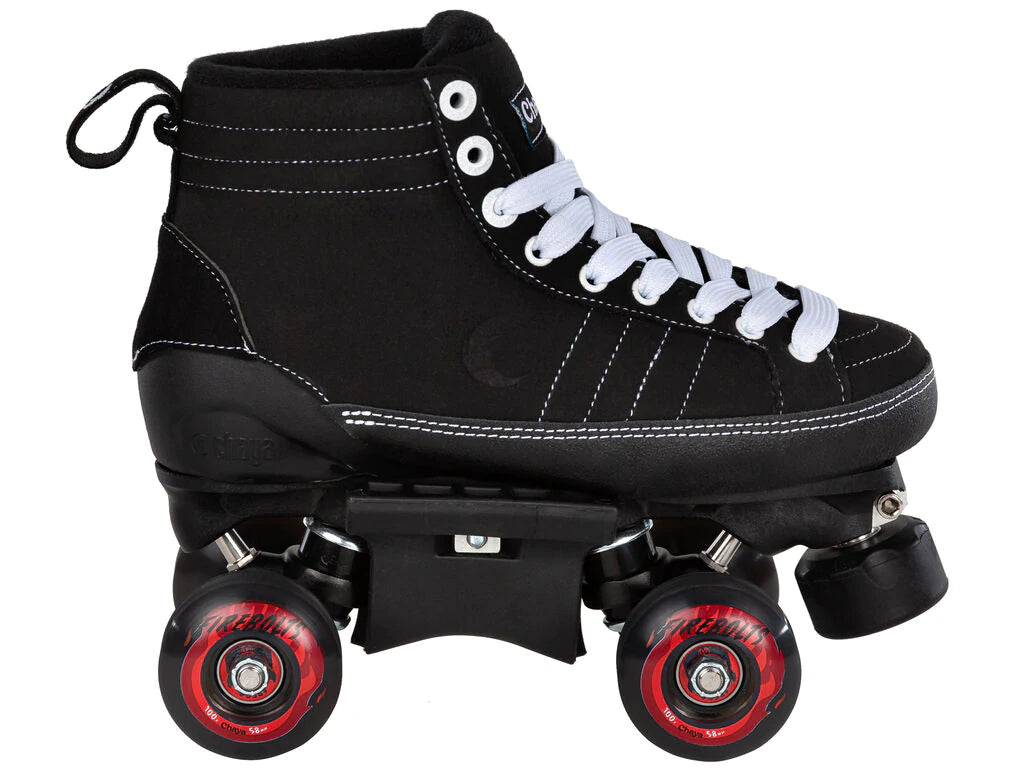 Chaya Black Karma Pro Roller Skates for Women & Men - Premium Outdoor & Indoor Quad Skates with ABEC-7 Bearings - Perfect for Rink, Park, Street Skating & Roller Derby