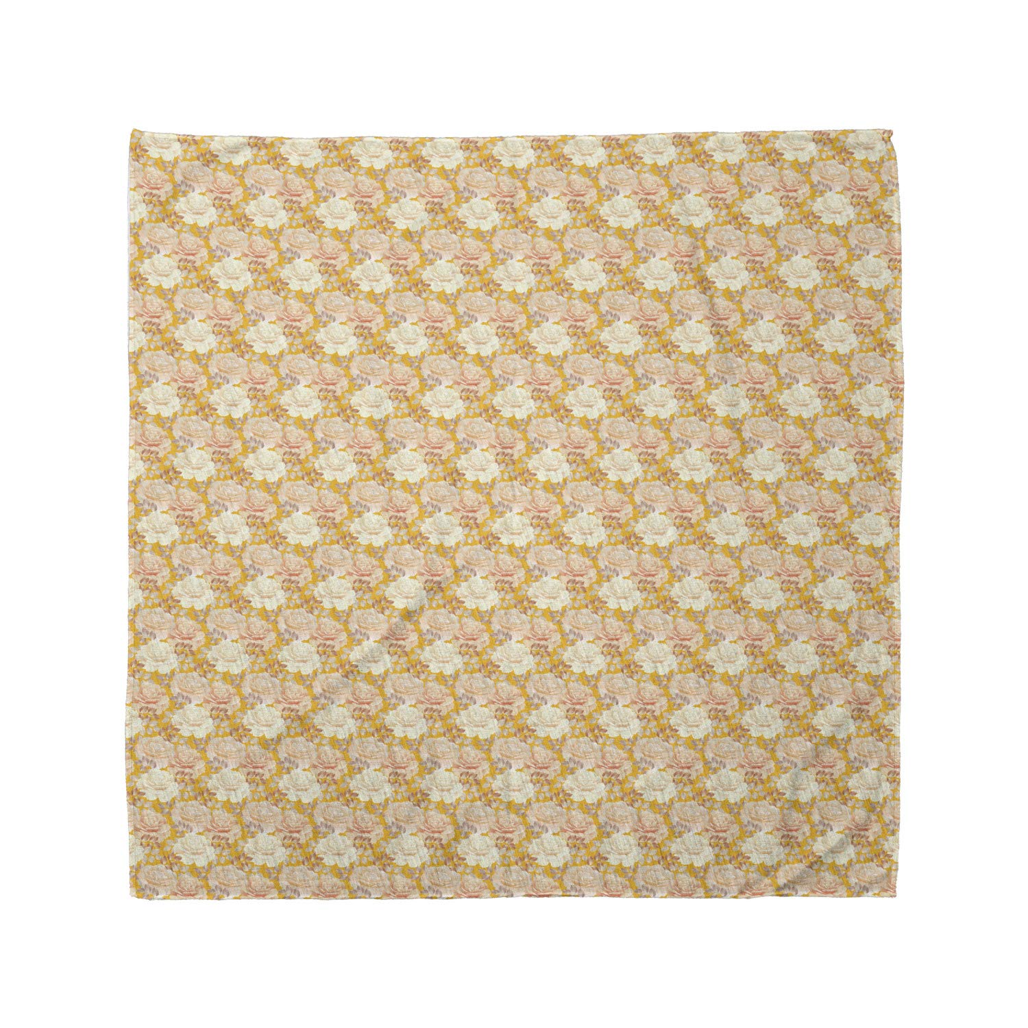 Ambesonne Floral Bandana - White Roses Pattern Unisex Head Scarf & Neck Tie for Women Men - Perfect for Outdoor Activities, Music Festivals, and Fashion Accessories