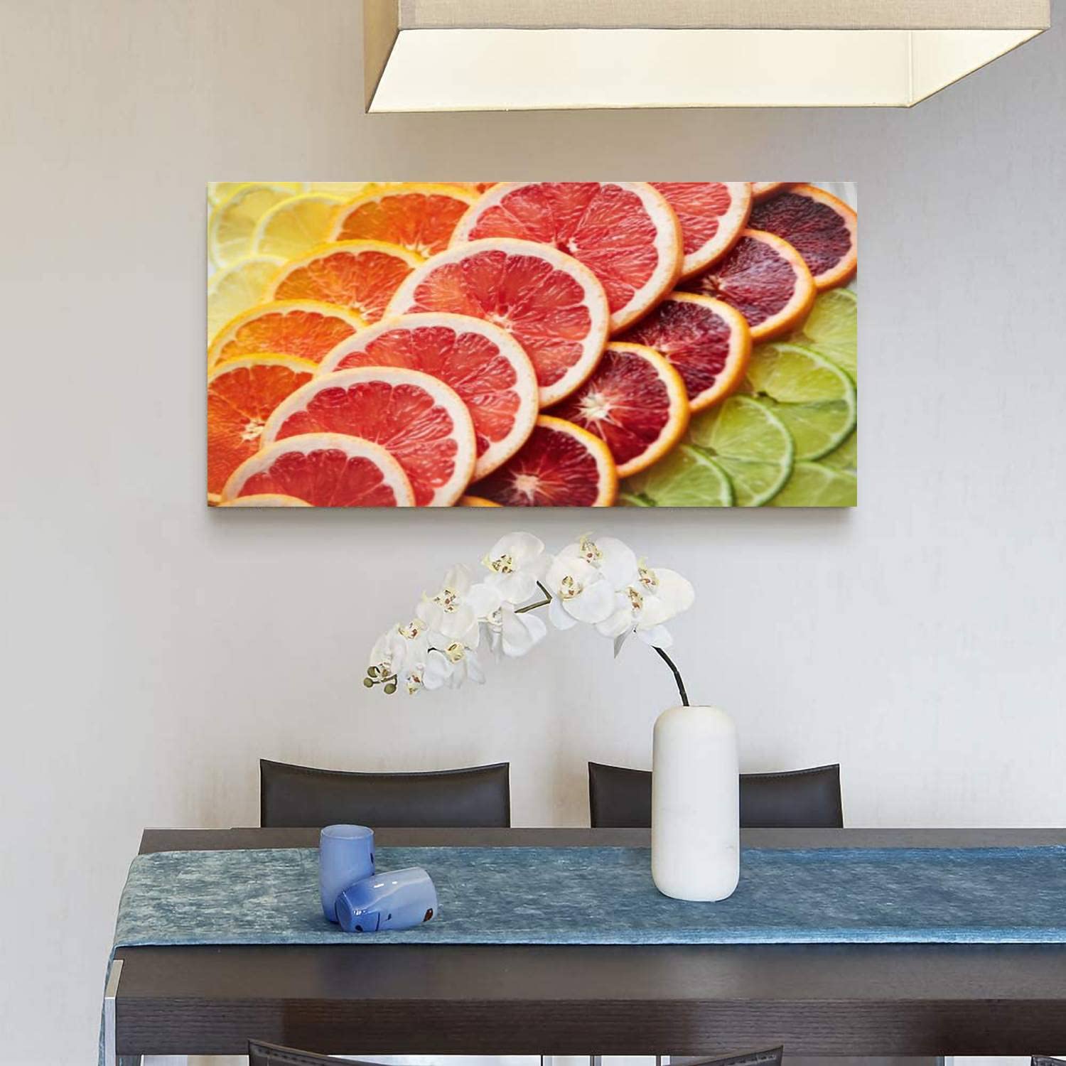 Skipvelo Citrus Fruit Canvas Wall Art Prints - 20x30 Inch Ready to Hang Home Decor Paintings for Living Room, Bedroom & Dining Room - Perfect for Kitchen Decor, Farmhouse Style & Modern Interior Design