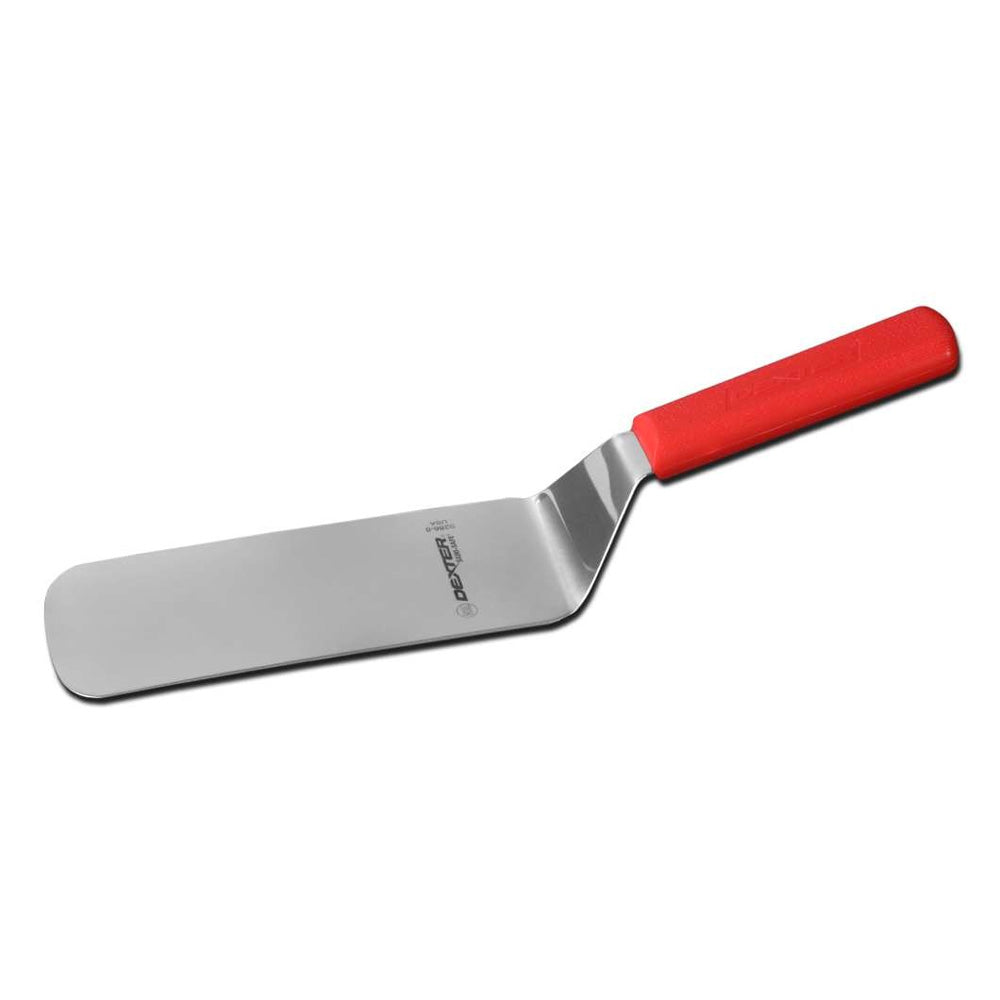 Dexter S286 8R PCP Basics Cake Turner - 8 x 3 Inch Red Plastic Spatula for Baking, Cake Decorating & Serving - Perfect for Home Kitchens, Bakeries & Professional Chefs