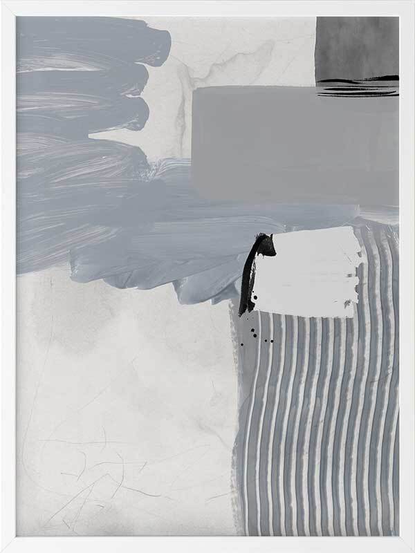 Concrete Decision III Framed Art Print - Modern Abstract Wall Decor for Living Room, Office & Bedroom - Ready to Hang Canvas Painting for Home & Office Decor