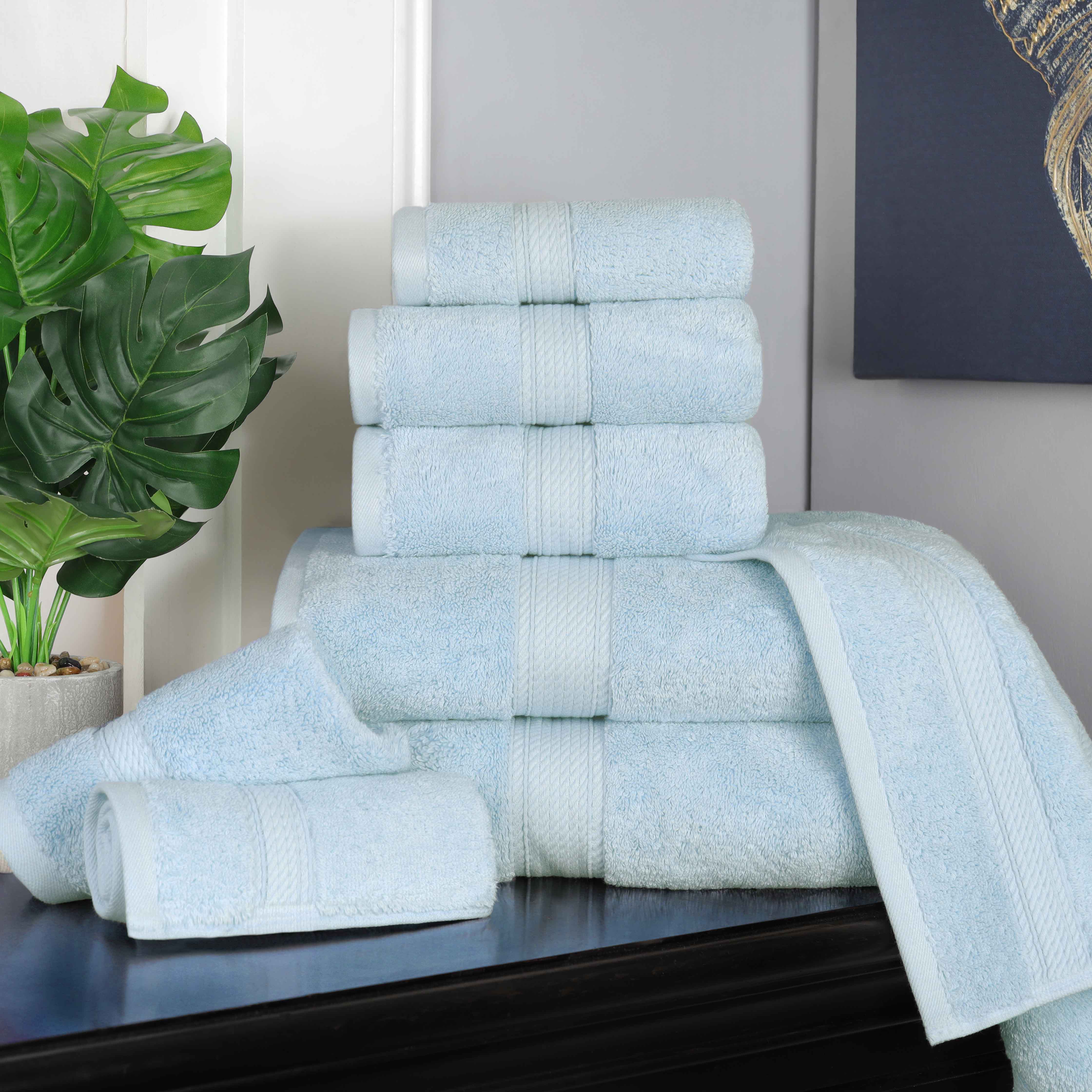 Premium 8-Piece Egyptian Cotton Towel Set - Ultra Soft, Heavyweight & Plush for Bath, Spa & Luxury Home Decor