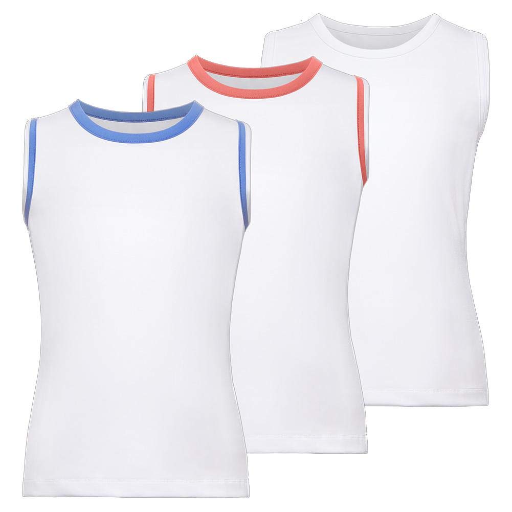 Fila Girls' Full Back Tank Top - Breathable Athletic Workout Shirt for Running, Yoga & Gym - Comfortable Stretch Fit Activewear