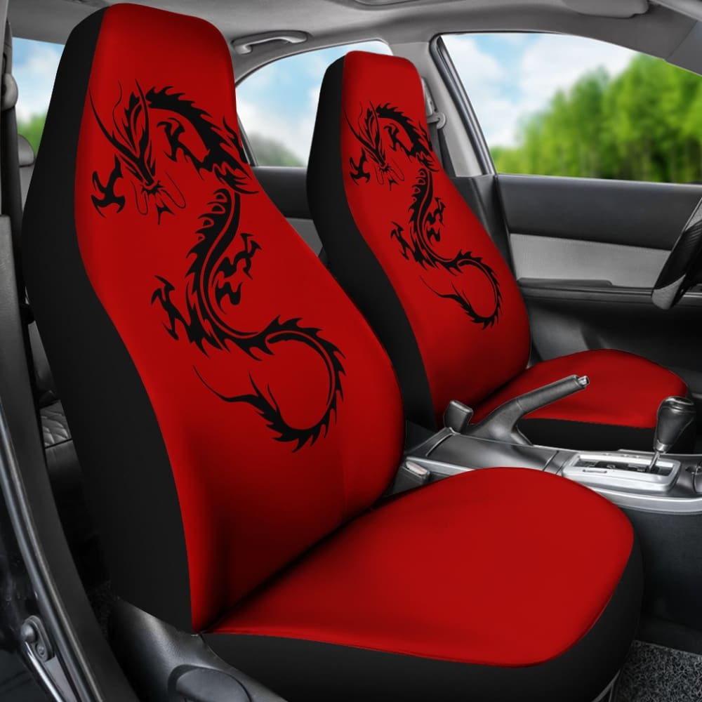 Premium Black Chinese Dragon Car Seat Covers - Stylish & Durable Protection for Cars, SUVs, Trucks - Perfect for Gifts, Car Enthusiasts & Asian-Themed Decor