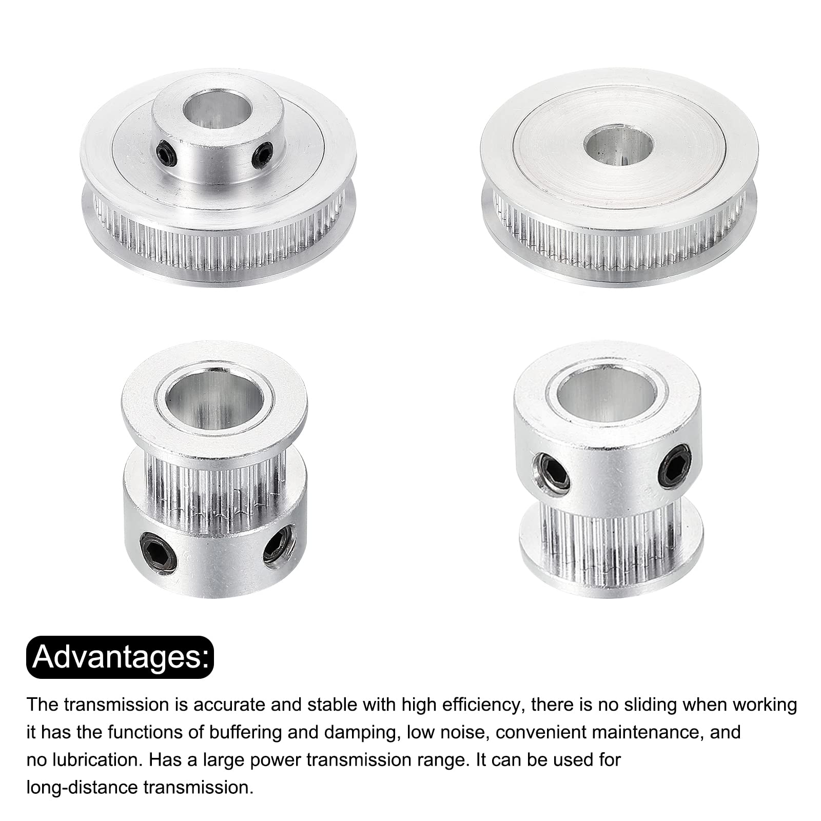 MECCANIXITY 20 & 60 Teeth Timing Pulley Set with 8mm & 10mm Bore, Synchronous Wheel, Belt and Wrench - Compatible with 3D Printers & CNC Machines - Perfect for DIY Robotics, Automation Projects and Industrial Equipment Maintenance
