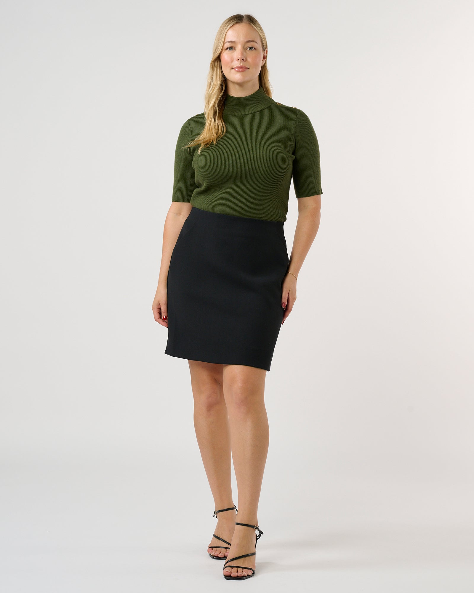 Elegant Black Martini Skirt for Women - High Waist A-Line Party Cocktail Skirt - Perfect for Night Out, Dinner Date & Special Occasions