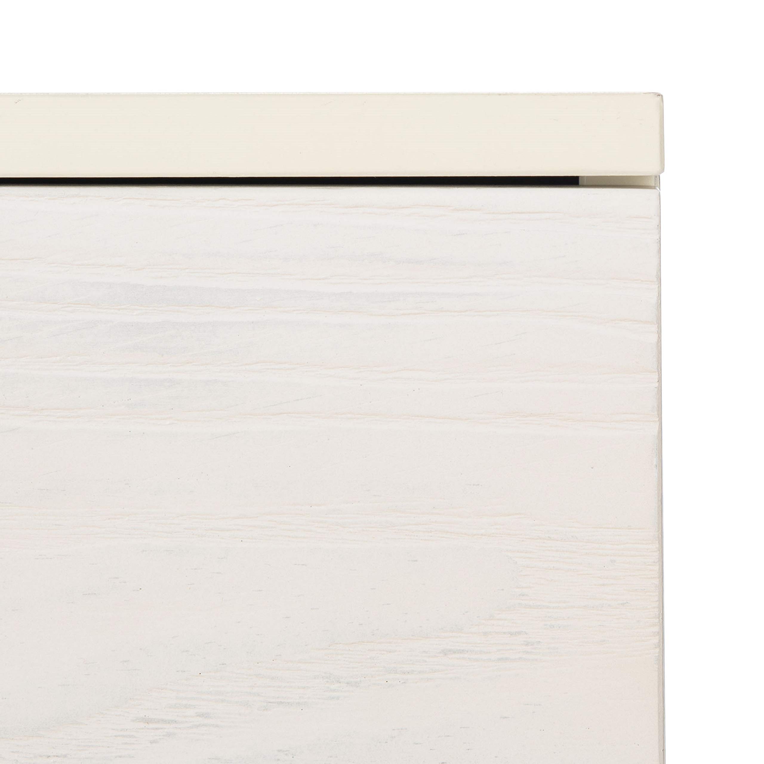 SAFAVIEH Genevieve 2-Drawer Nightstand - Cream & White Washed Wood Bedside Table for Bedroom, Living Room & Office - Compact Storage Furniture with Smooth Gliding Drawers