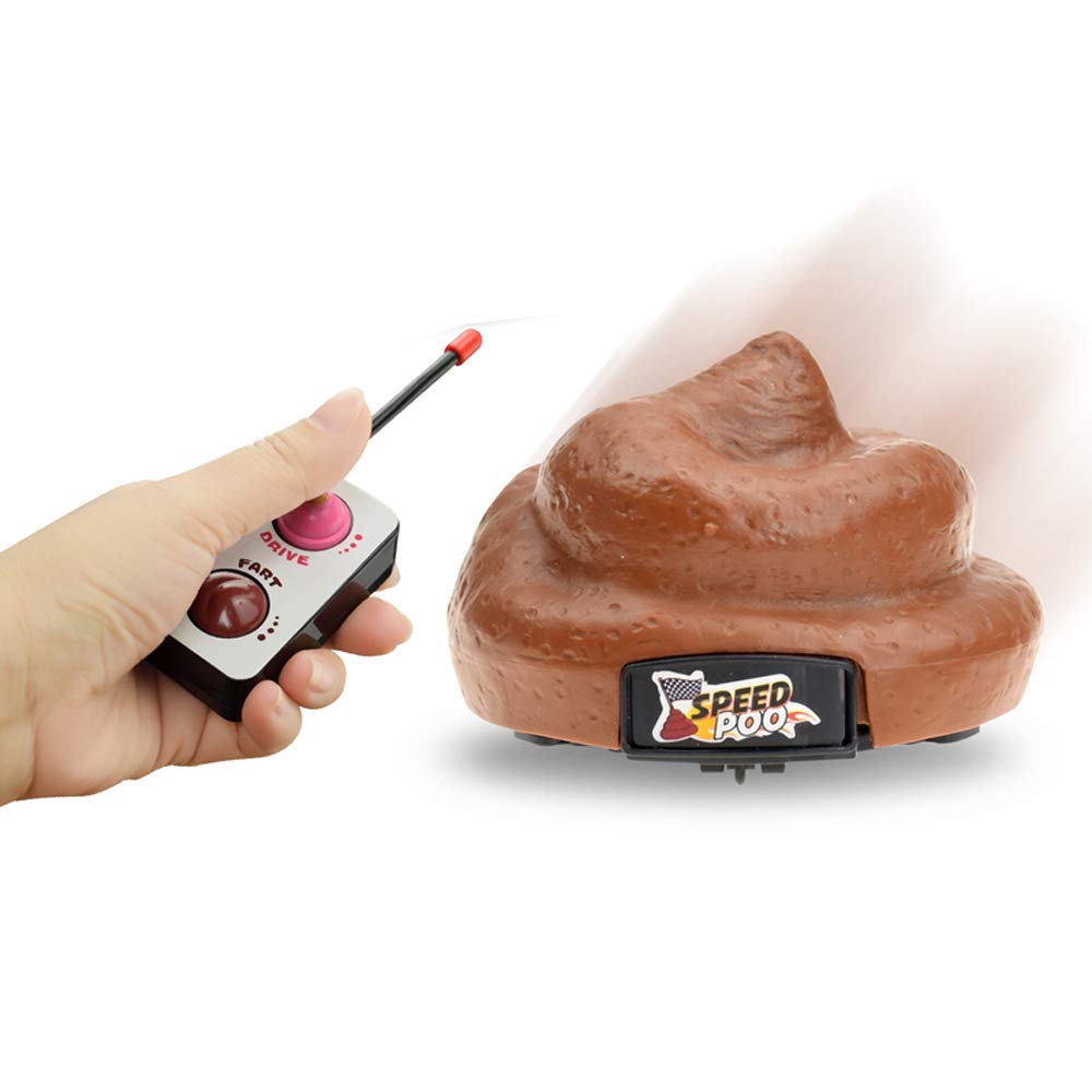 Funny Remote Control Poop Car Toy - RC Prank Shit Vehicle for Kids, Pets & Family Games - Great for Parties & Gifts (Includes Screwdriver) - Perfect for Birthday Pranks, Pet Entertainment & Family Fun Nights