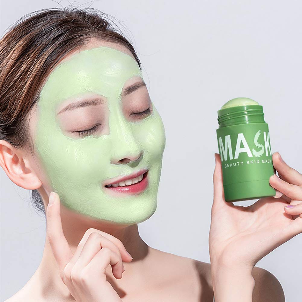 Ofanyia Green Tea Clay Face Mask Stick - Deep Cleansing Blackhead Remover & Acne Treatment for Oily Skin | Oil Control, Pore Minimizer & Skin Moisturizer | Natural Facial Mud Mask for Glowing Skin | Perfect for Daily Skincare Routine & Spa Night