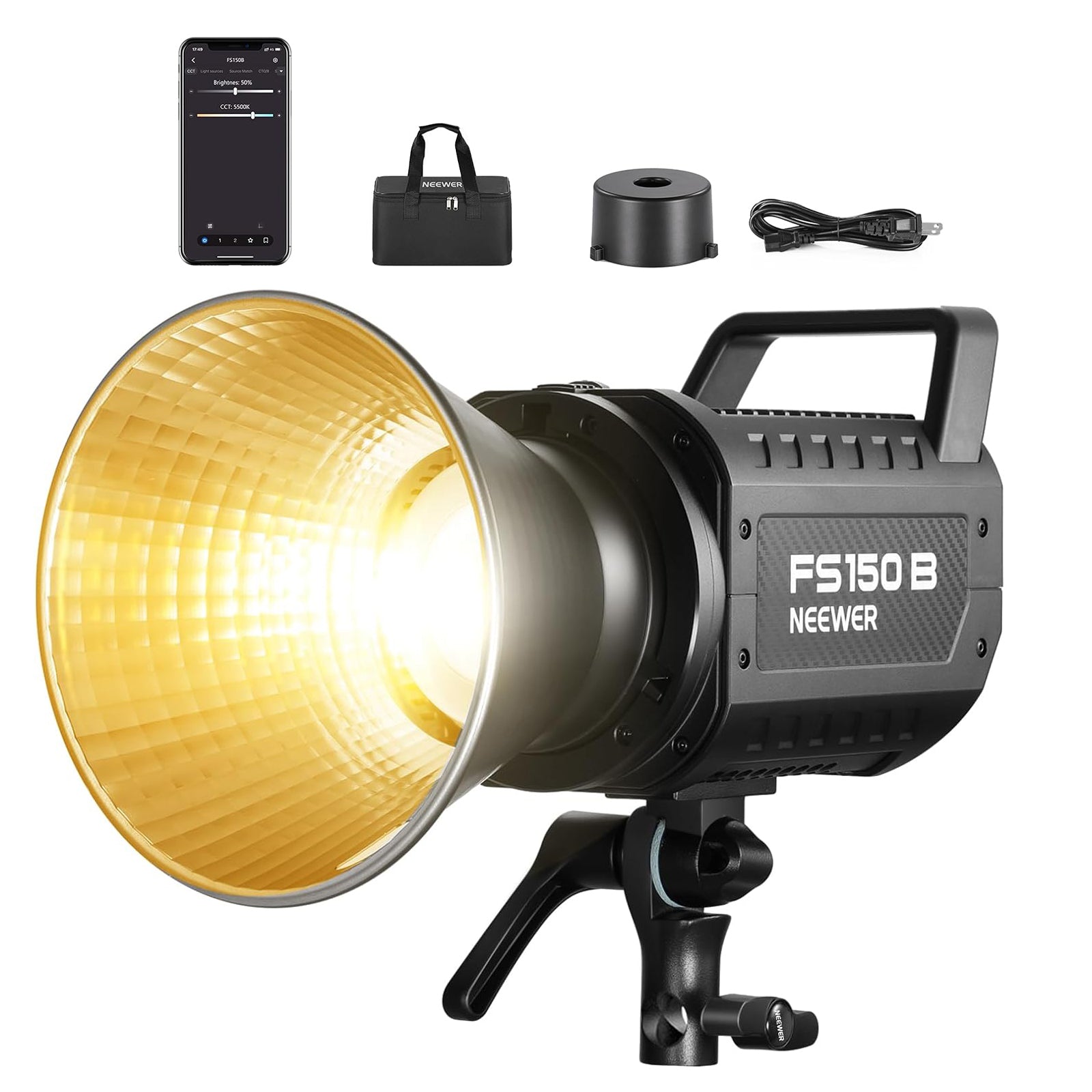 NEEWER FS150B 130W Bi-Color LED Video Light Panel - Professional Continuous Lighting for Photography, YouTube Videos, Studio Streaming & Live Broadcasting
