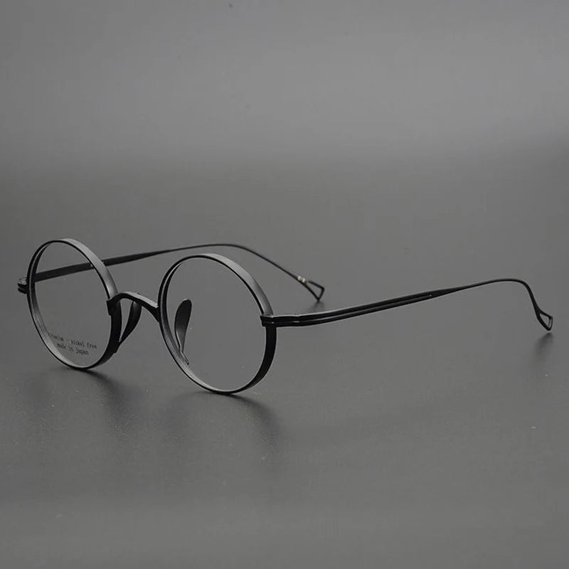 Aimee Unisex Full Rim Round Titanium Eyeglasses Frame - Lightweight Durable Glasses for Men & Women - Perfect for Reading, Work, and Everyday Use