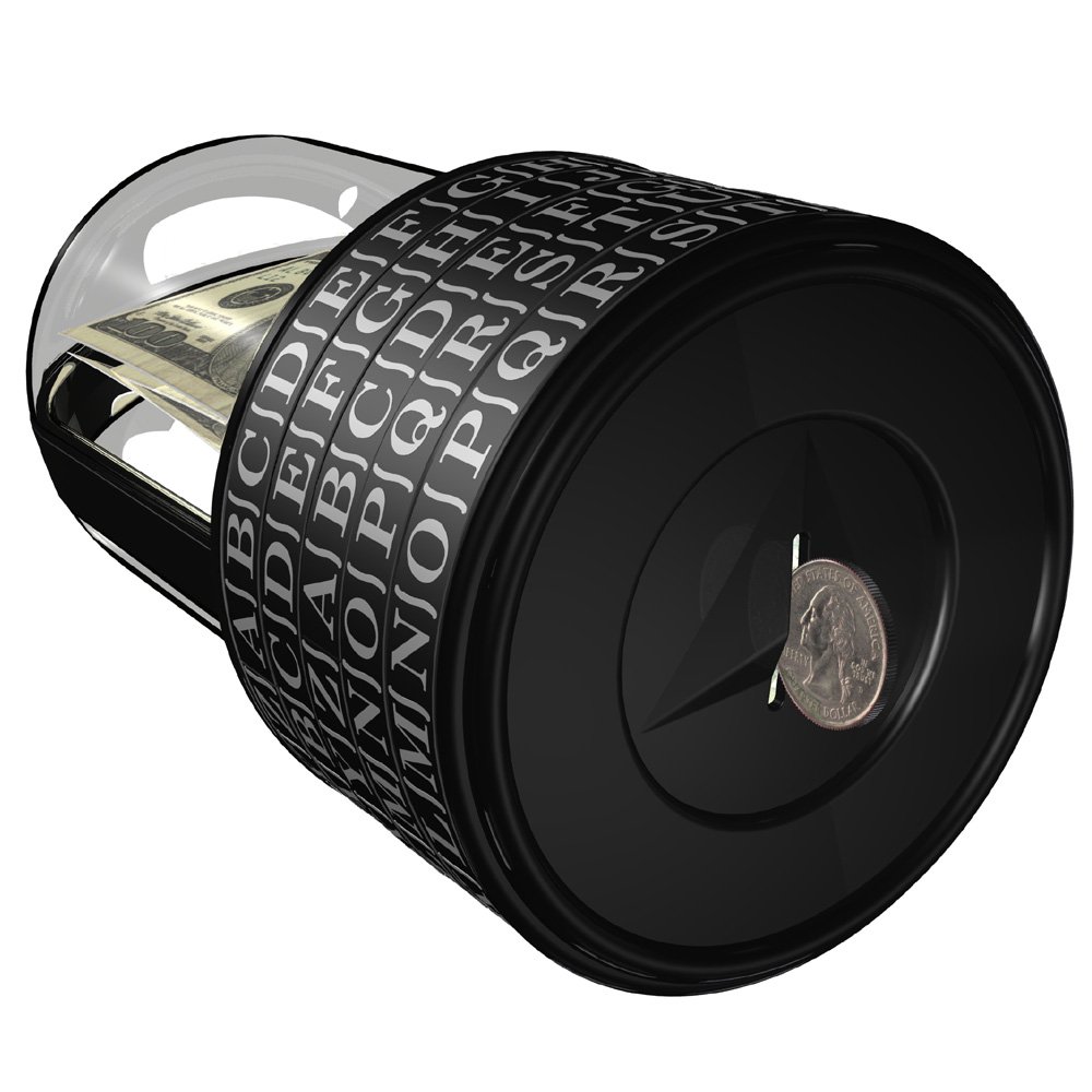 Puzzle Pod Cryptex - Brain Teaser Puzzle & Coin Bank for Kids and Adults | Fun Educational Toy for Home, Office, and Gifts | Secure Storage for Coins and Small Treasures