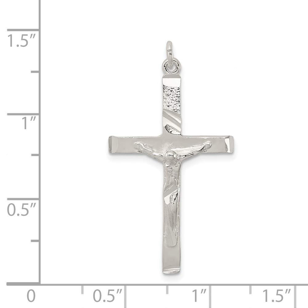925 Sterling Silver Crucifix Pendant for Women & Men - Religious Cross Necklace for Baptism, First Communion & Everyday Wear - Hypoallergenic Jewelry Gift