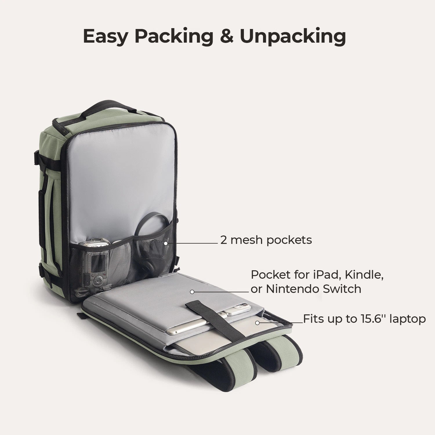 Blast Travel Backpack - Lightweight Waterproof Carry-On Backpack for Men & Women - Perfect for Airplane, Hiking, Camping & Daily Commute
