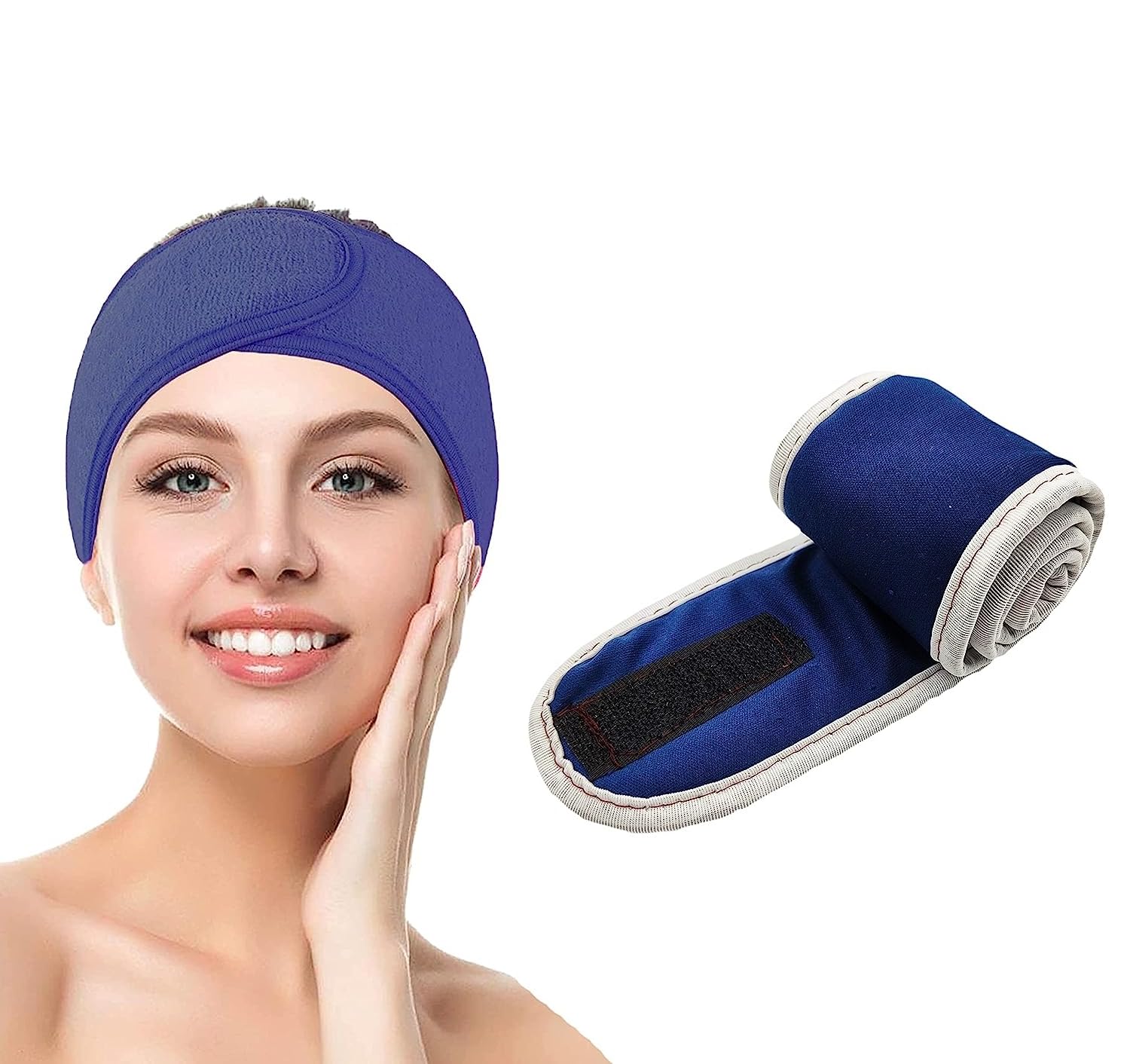 ZAUKY Adjustable Women's Headband for Hair Coloring & Facial Care - Includes 1 Dye Brush & Face Pack Brush - Perfect for Home & Salon Use (Combo Pack) - Ideal for DIY Hair Dye, Skincare & Beauty Treatments