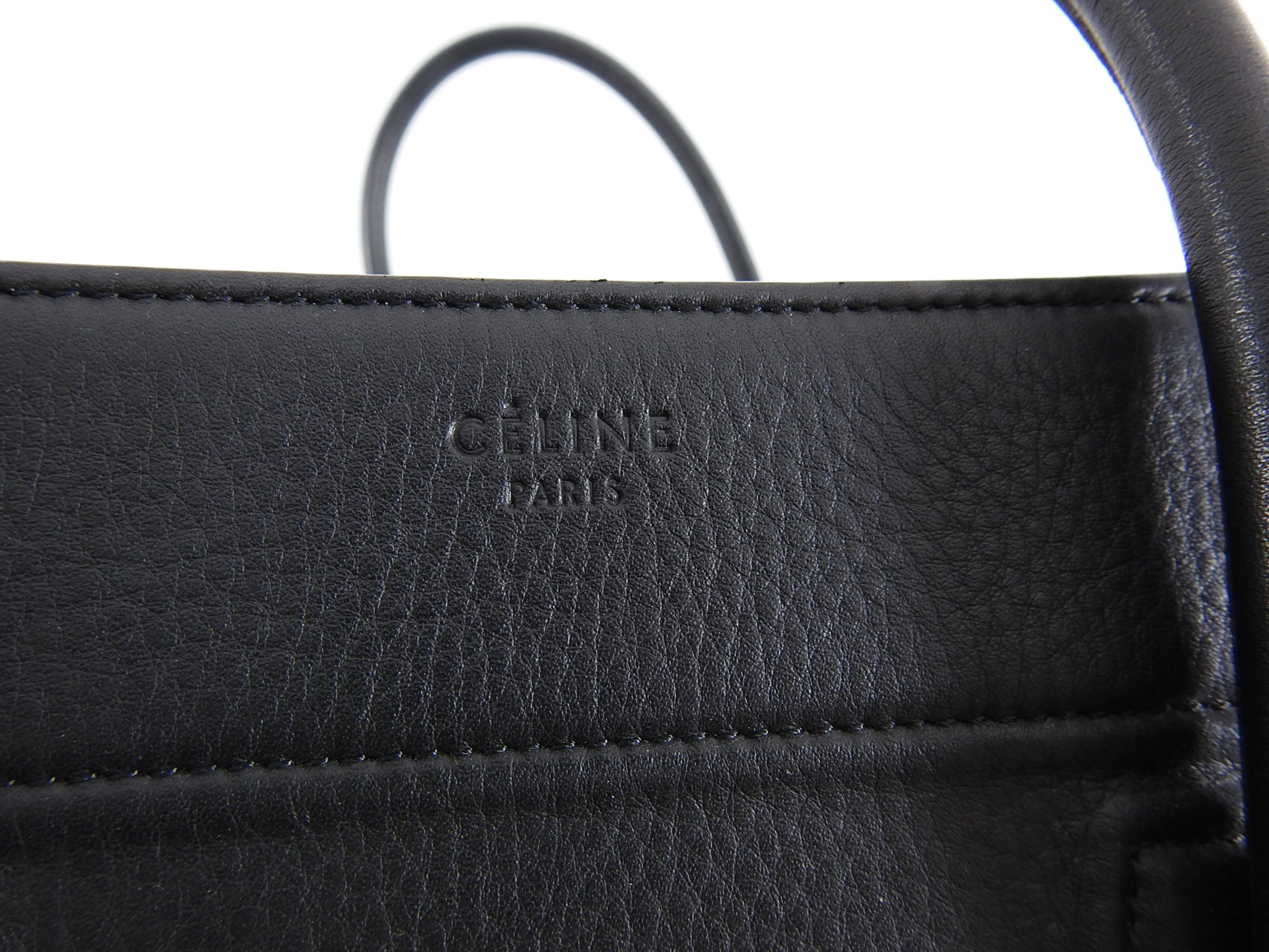 Celine Black Medium Phantom Tote Bag - Luxury Leather Handbag for Women | Perfect for Work, Travel & Everyday Use