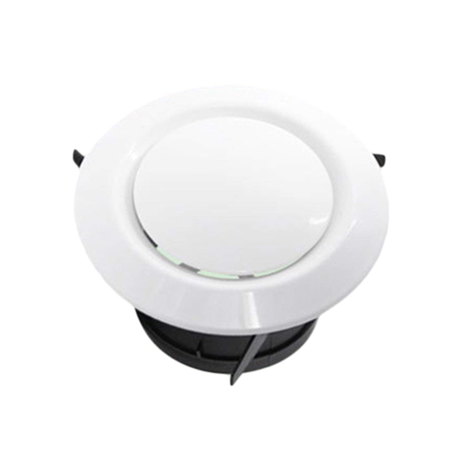 Adjustable ABS Air Vent Grille - 75mm Round Diffuser for Kitchen & Bathroom Ventilation - Replacement Air Ventilation Cover with Extract Valve - Perfect for Home & Commercial Use
