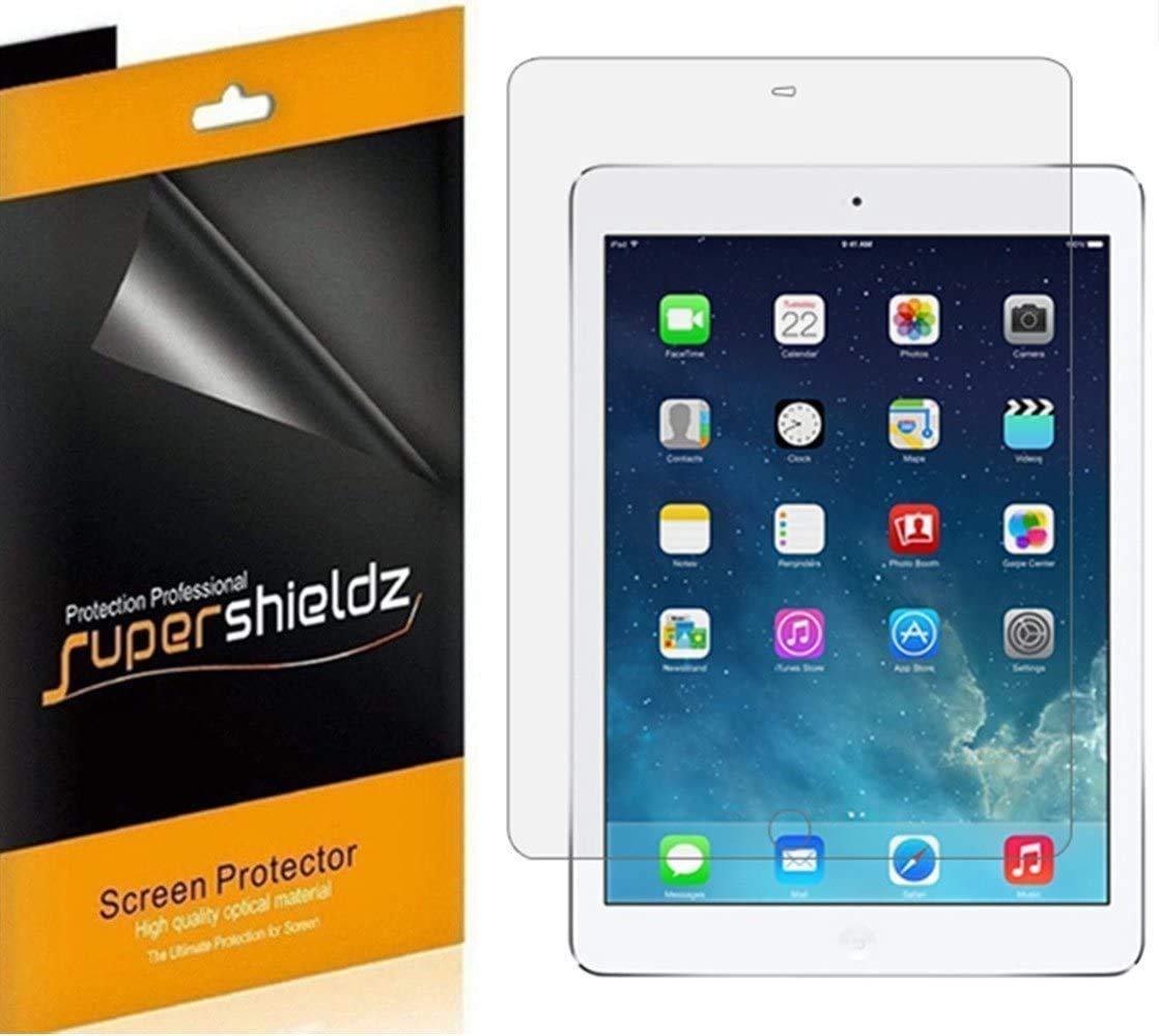 Supershieldz 4 Pack HD Clear Screen Protector for Apple iPad Air 2 - Anti-Scratch PET Film with Bubble-Free Installation | Perfect for Work, Study & Entertainment
