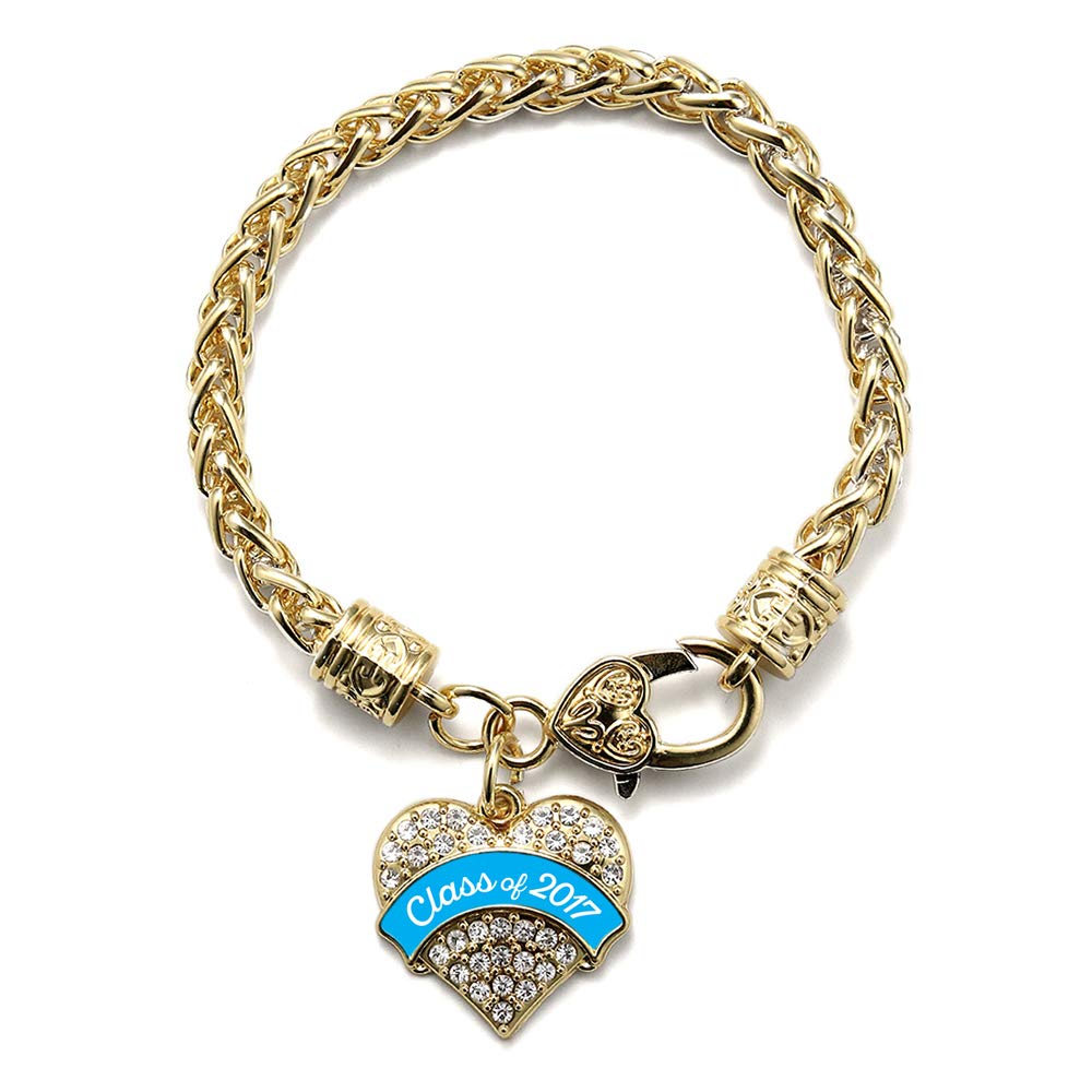 Inspired Silver - 14K Gold Plated Heart Charm Bracelet with Cubic Zirconia | Elegant Dainty Jewelry for Women | Perfect Gift for Valentine's Day, Anniversary & Special Occasions
