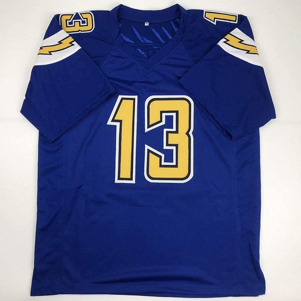 Autographed Keenan Allen Los Angeles Chargers NFL Color Rush Blue Football Jersey with JSA COA - Perfect for Collectors, Fans & Game Day Memorabilia