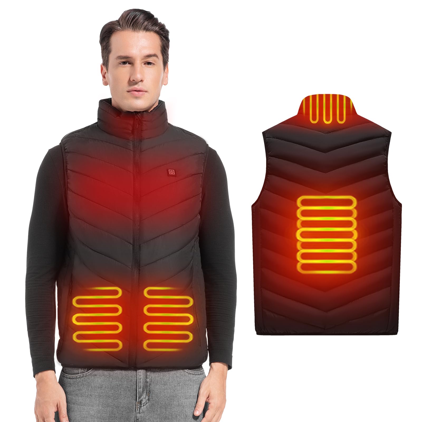 XINSONYUELL Heated Vest for Men & Women - Electric Winter Heating Vest with Smart Warming Technology (Battery Not Included) | Perfect for Outdoor Activities, Hiking, Camping & Cold Weather Commutes