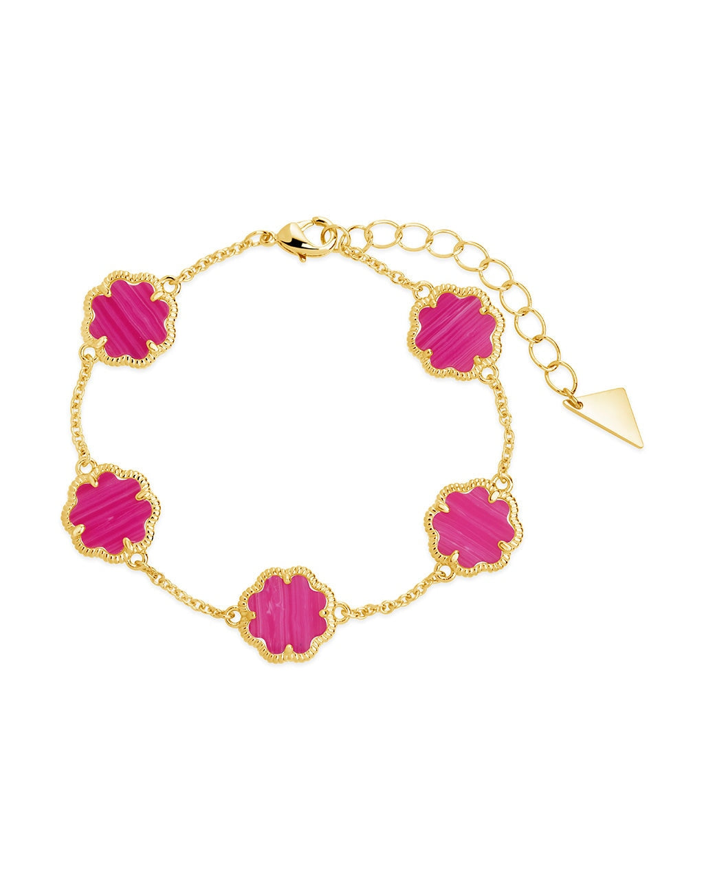 Rose Petal Station Bracelet for Women - Dainty Floral Charm Adjustable Bangle for Everyday Wear, Gift for Her, Wedding, Anniversary & Special Occasions