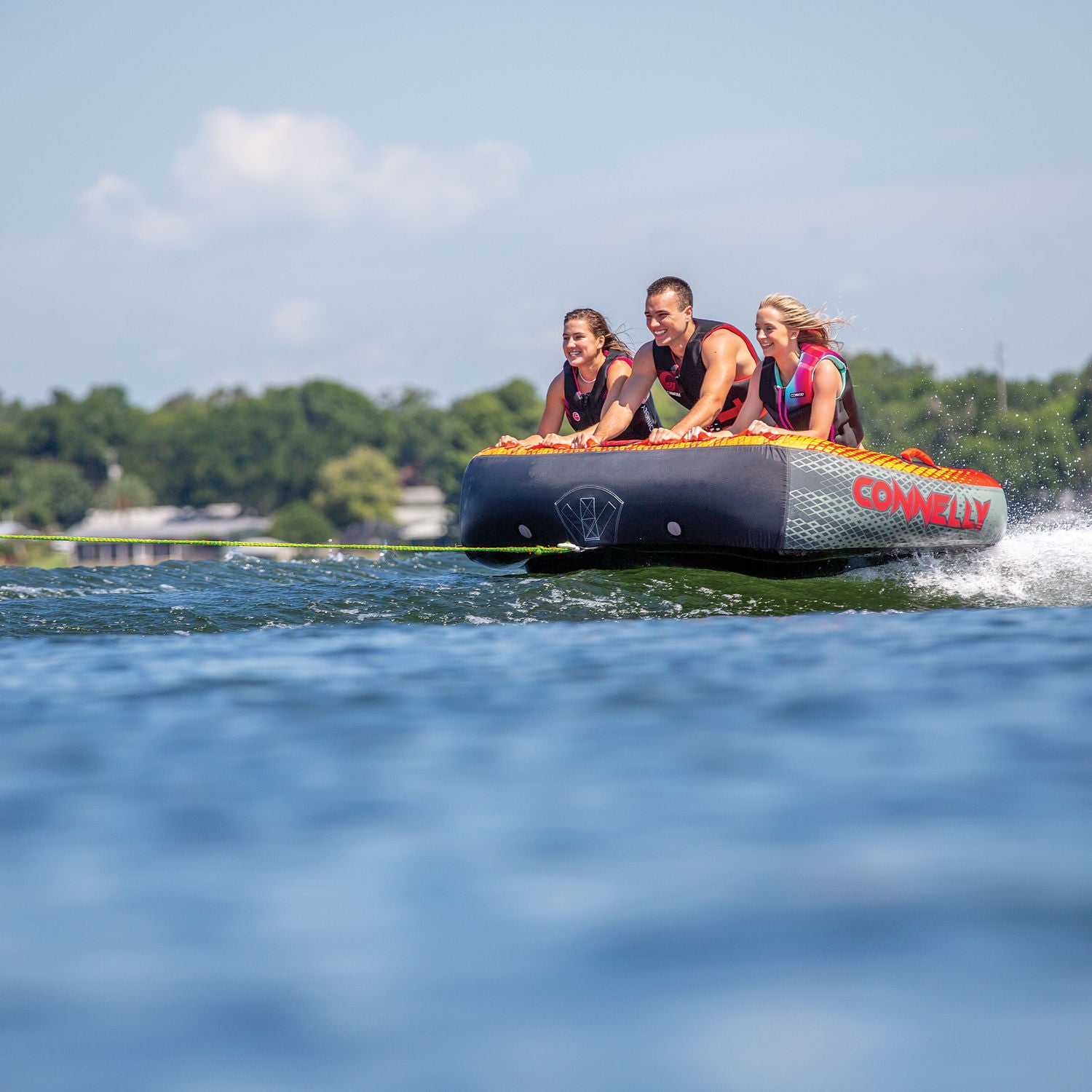 Connelly Viper 3 Towable Tube - 3 Person Inflatable Water Tube for Boating, Lakes & Summer Fun - High-Speed Towing & Durable Design for Family Water Sports