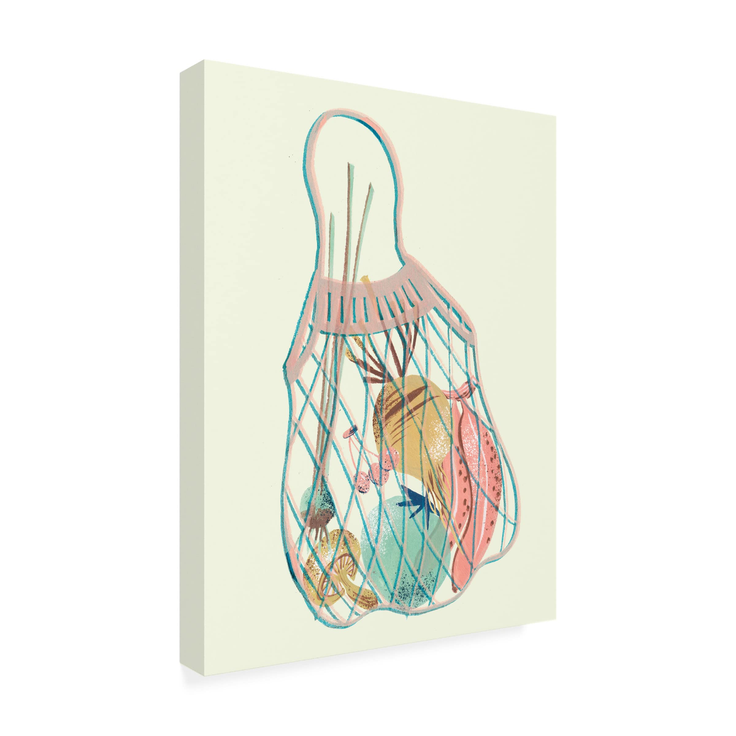 Trademark Fine Art 'Grocery Time II' Canvas Wall Art by Melissa Wang - Vibrant Kitchen Decor for Home & Restaurant Dining Areas