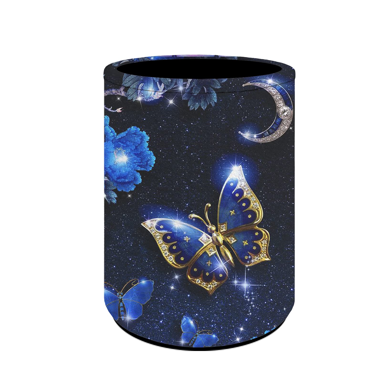 Blue Crystal Butterfly Pencil Holder - Elegant Desk Organizer for Pens, Makeup Brushes & Office Supplies | Perfect Gift for Women & Men | Home & Office Decor Accessory
