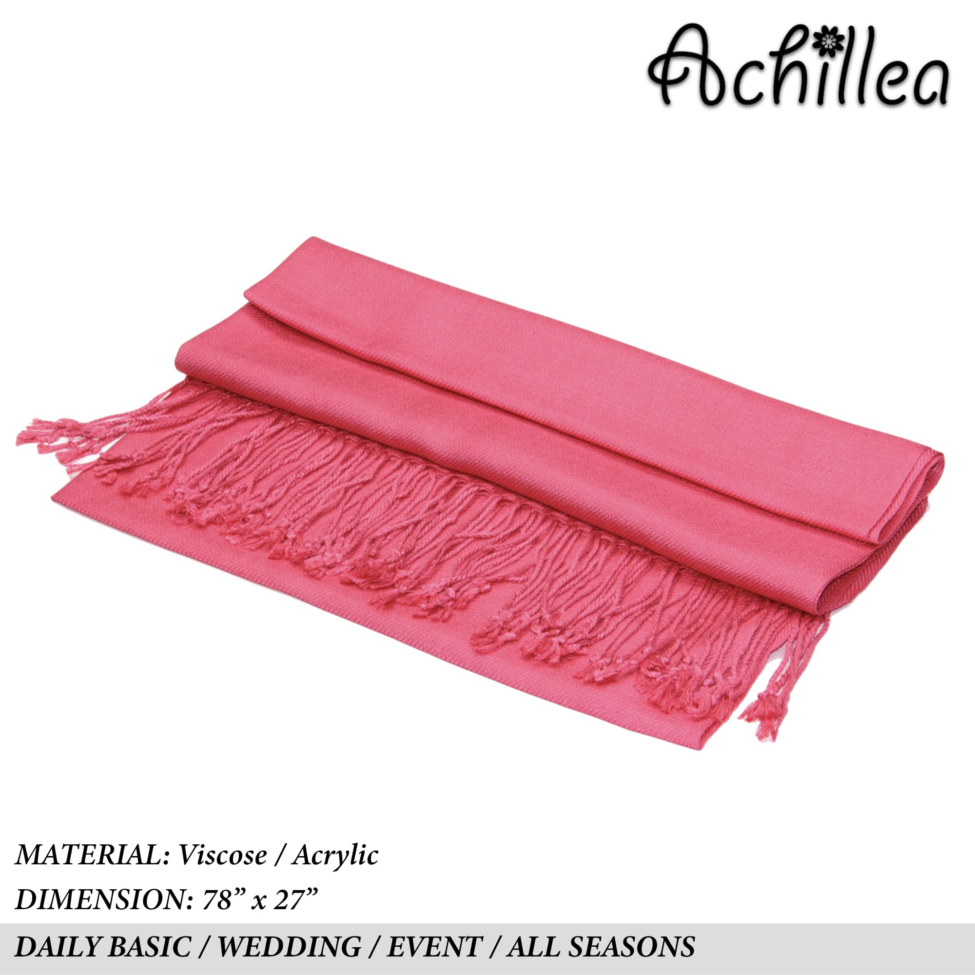 Luxury Pashmina Scarf for Women - Soft Cashmere Shawl Wrap for Evening Dresses, Weddings & Bridesmaids - All-Season Fashion Accessory for Formal & Casual Outfits - Perfect for Date Nights, Office Wear & Special Occasions