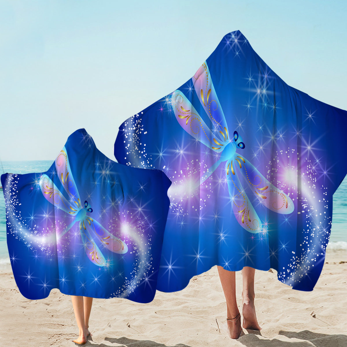 Dragonfly Magic Hooded Towel for Kids - Soft & Absorbent Baby Bath Towel with Cute Dragonfly Design - Perfect for Bath Time, Swimming & Beach