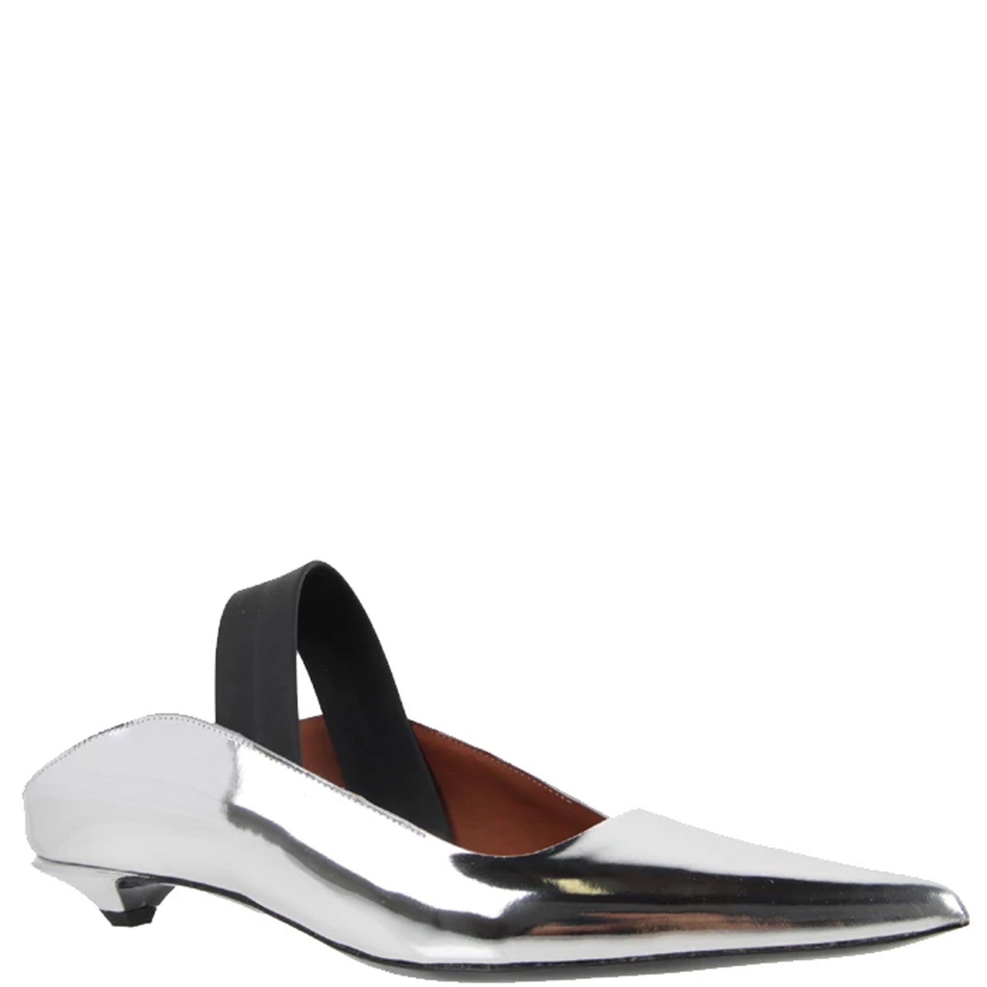 Women's Silver Slingback Wave Pump - Genuine Nappa Leather Comfortable Heels for Work, Party & Evening Events