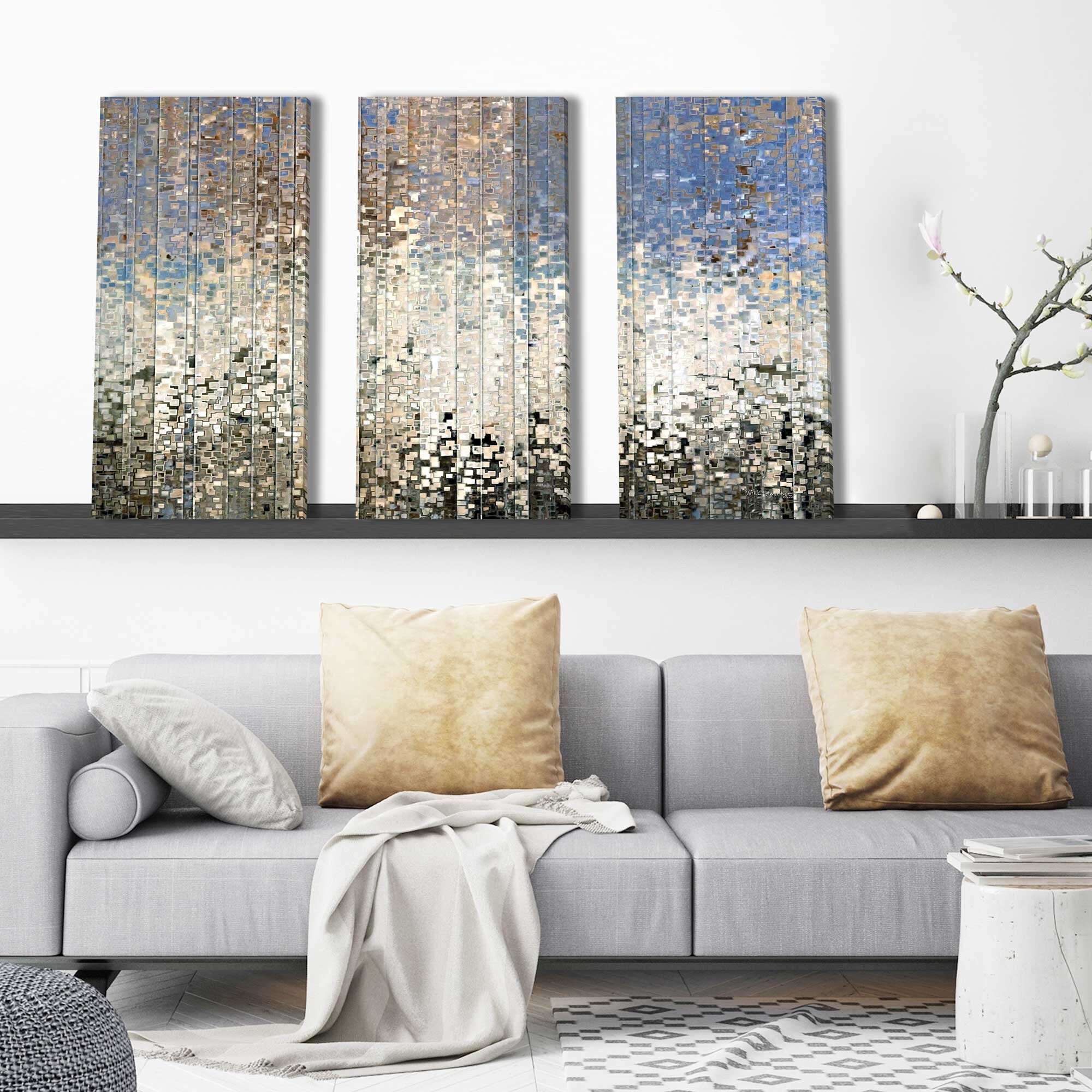 36x60 Ezekiel 34 12 Bible Verse Canvas Art Set by Mark Lawrence - 3 Piece Christian Wall Decor for Home, Church & Office