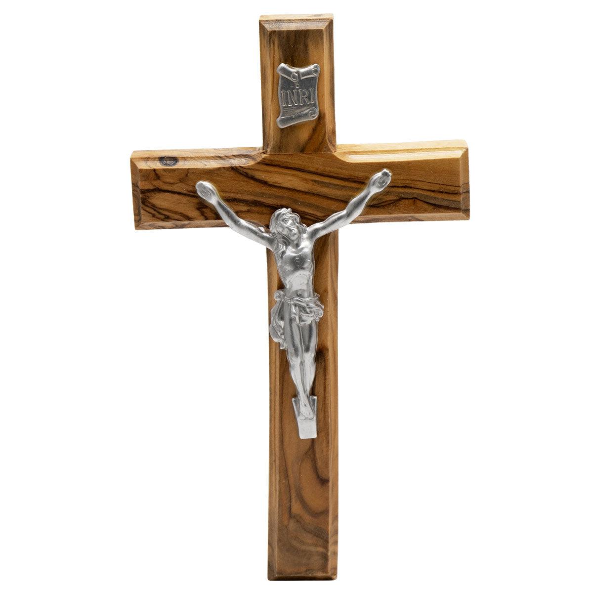 5-Piece Home Blessing Set from Holy Land Jerusalem - 6 Inch Crucifix, Olive Wood Cross & Religious Decor for Prayer, Gifts & Spiritual Protection