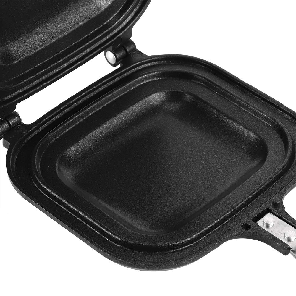 **Double-Sided Non-Stick Frying Pan & Sandwich Toaster - Foldable Breakfast Maker for Pancakes, Omelettes, Waffles & Toast - Perfect for Quick Breakfasts, Camping & Small Kitchens**