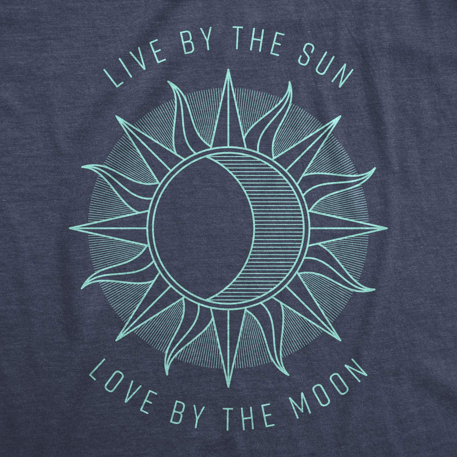 Women's Live by The Sun Love by The Moon Graphic T-Shirt - Soft Cotton Casual Beach Tee for Vacation, Summer Outfits & Relaxing Getaways