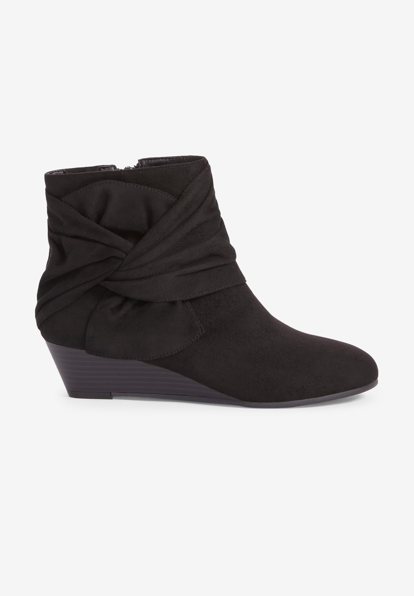 Comfortview Women's Wide Width The Inez Bootie - Comfortable Ankle Boots for Wide Feet | Perfect for Work, Office & Casual Outfits