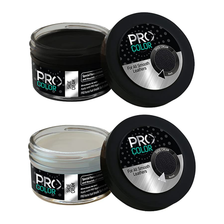 Premium PRO Shoe Cream Polish Kit - Deep Nourishing & High Shine Leather Conditioner for Men & Women | Perfect for Dress Shoes, Boots & Leather Accessories | Ideal for Professional Shine & Daily Footwear Care