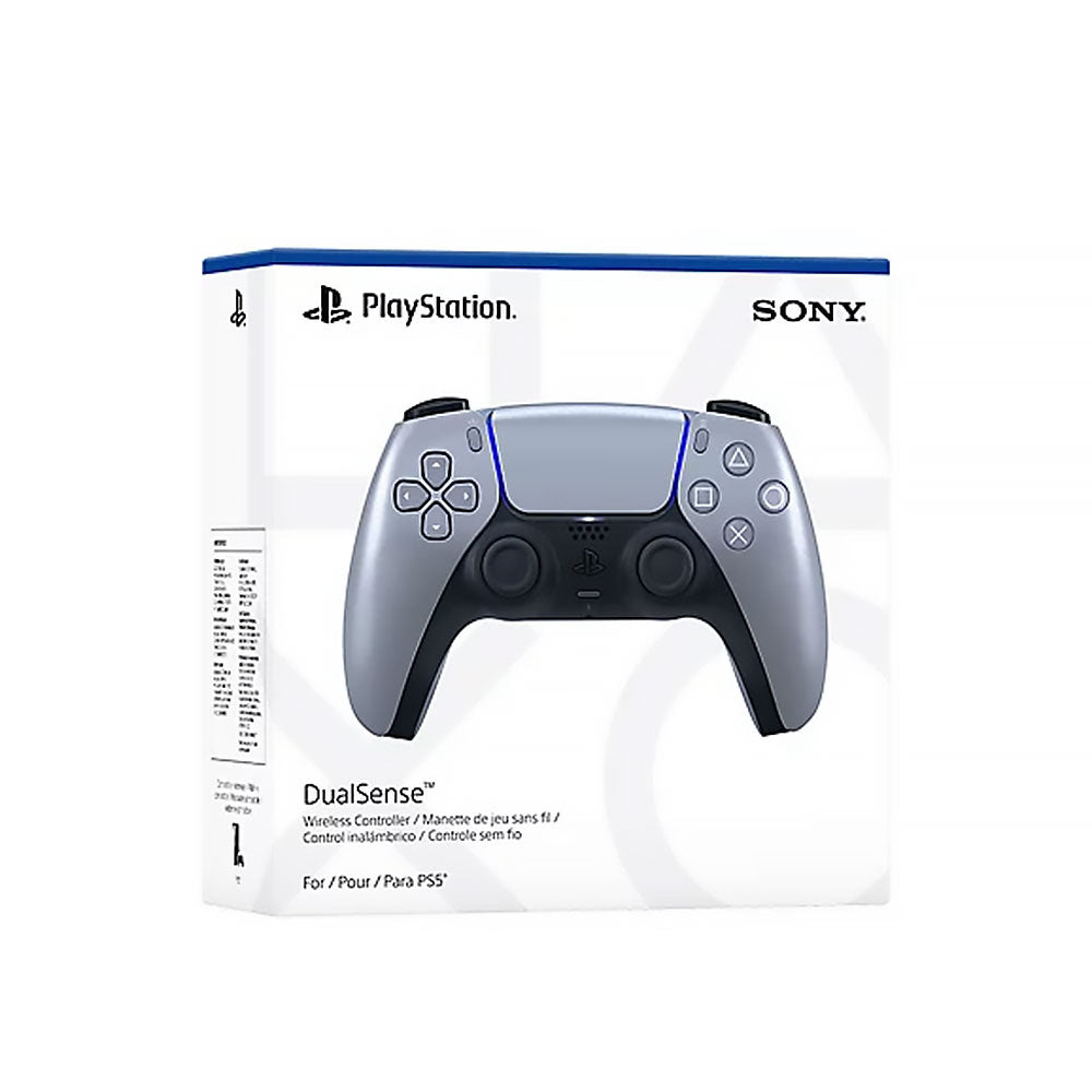 Sony PlayStation 5 PS5 DualSense Wireless Controller - Sterling Silver Edition | Compatible with PS5 Console, Gaming, Streaming & VR