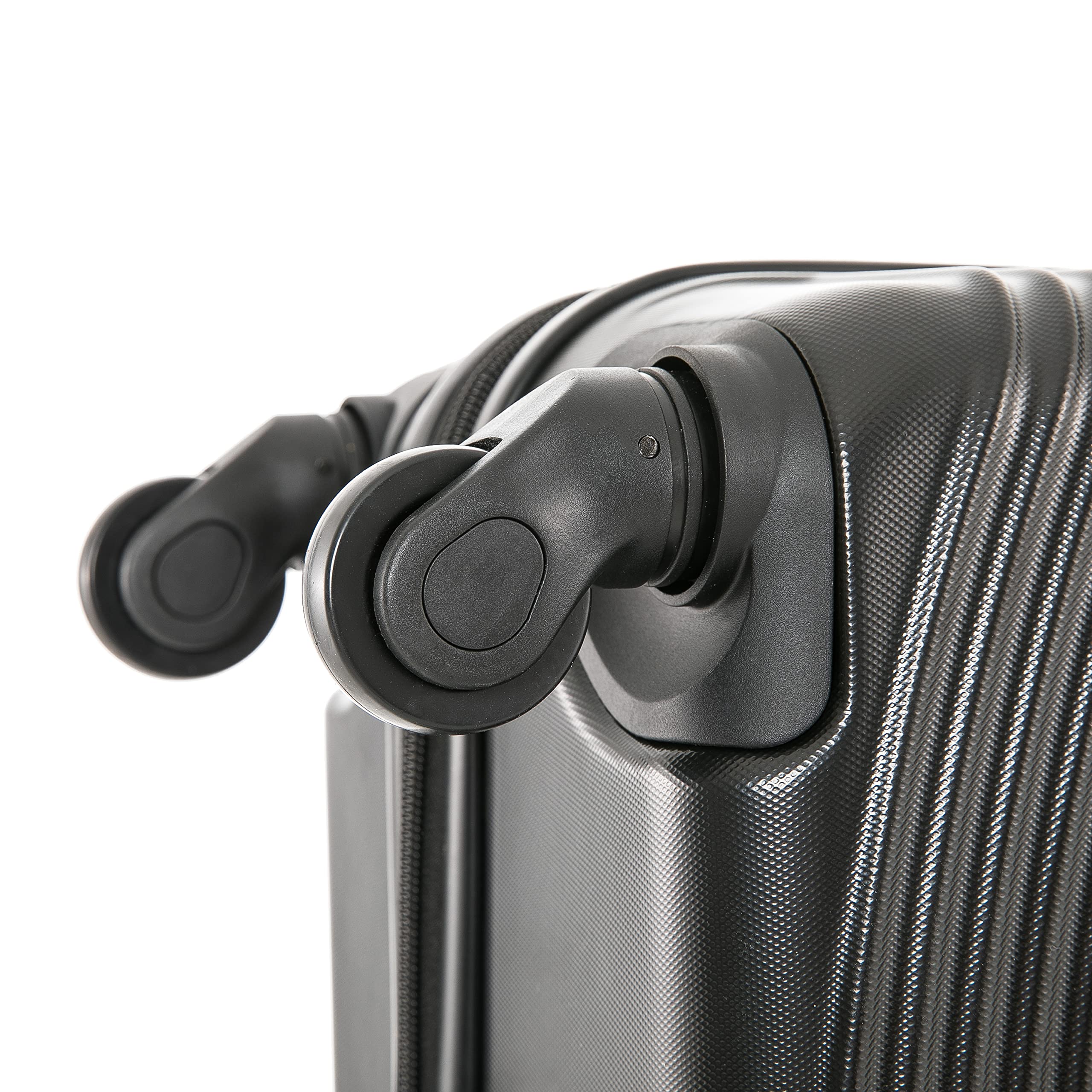 DUKAP INCEPTION 3-Piece Hardshell Luggage Set with Spinner Wheels - 20in, 24in, 28in Lightweight Durable Suitcases with Trolley Handle - Perfect for Air Travel, Business Trips & Family Vacations (Black)