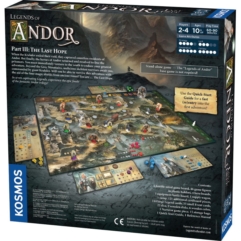 Legends of Andor Board Game Part 3: The Last Hope Strategy Adventure Game - Epic Fantasy Quest for Game Nights & Family Gatherings