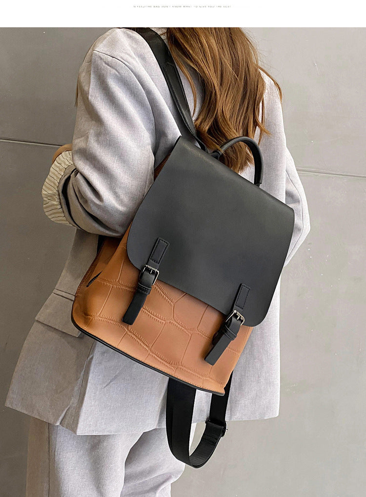 Genuine Leather Women's Cowhide Backpack - Stylish & Durable for Work, Travel & Everyday Use