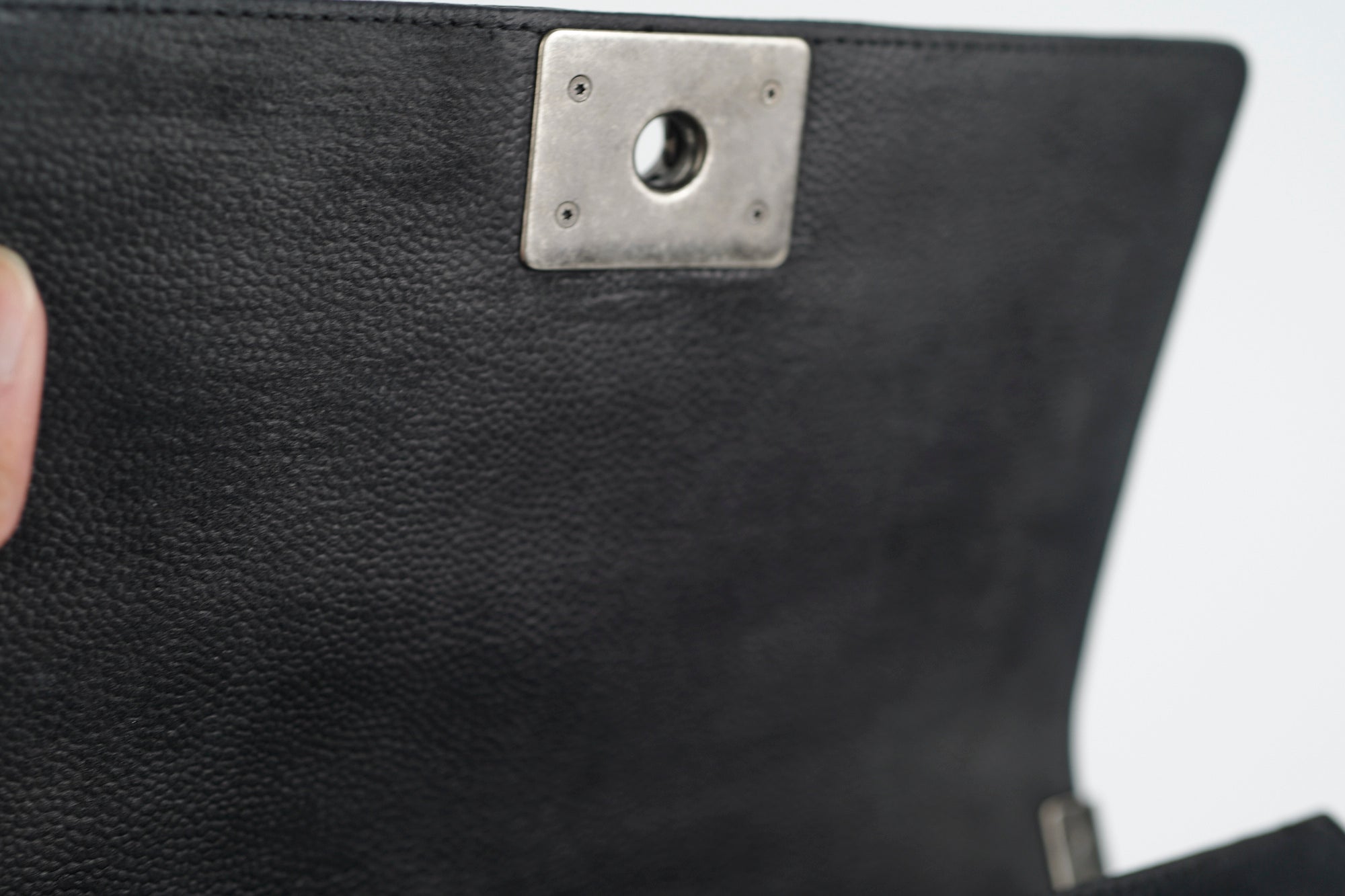 Chanel Old Medium Boy Bag Black Caviar Leather - Luxury Designer Handbag for Women, Perfect for Parties, Work & Everyday Use