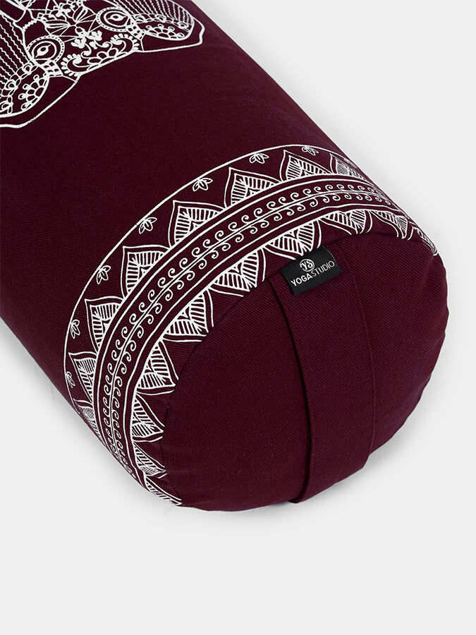 Organic Buckwheat Meditation Bolster Cushion for Yoga & Zen - Supportive Elephant Pillow for Home Studio, Meditation & Relaxation - Perfect for Yoga, Reiki & Stress Relief