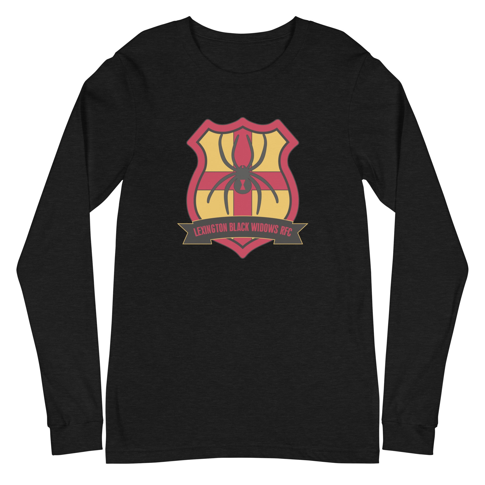 Black Widows RFC Long Sleeve T-Shirt for Men - Comfortable Cotton Crewneck Shirt for Casual Wear, Gym & Outdoor Activities
