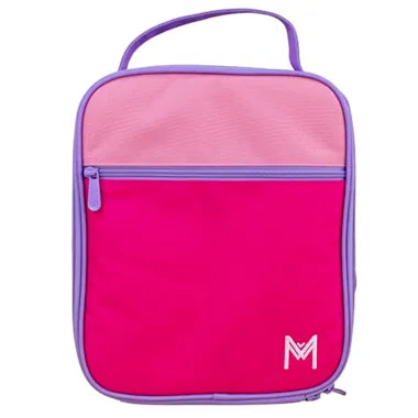 Insulated Lunch Bag for Women & Men - Pink Color Block Design - Perfect for Work, School, Picnics & Outdoor Activities
