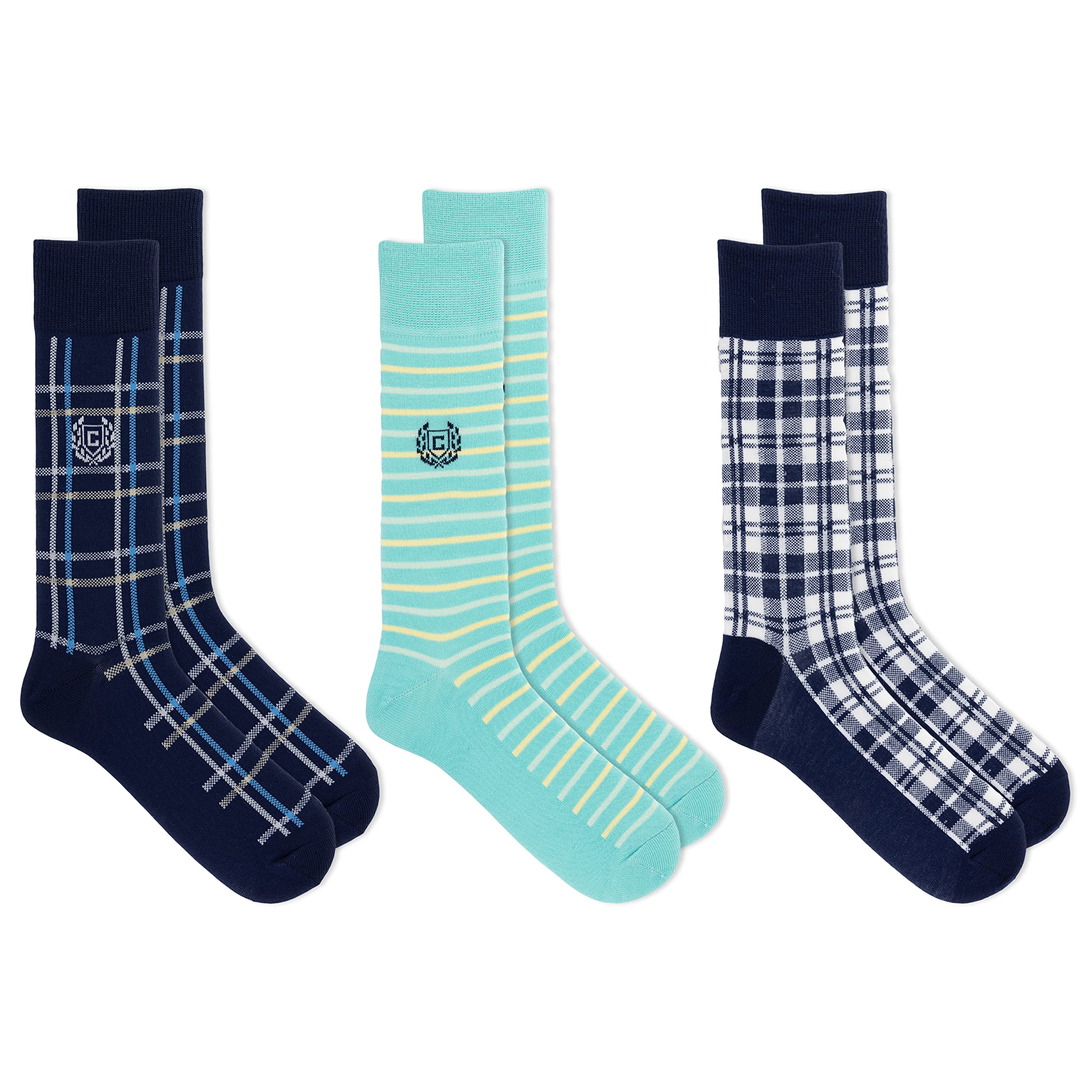 Chaps Men's Comfortable Casual Crew Socks 3-Pack - Soft Cushioned Stretch Socks for Everyday Wear - Perfect for Work, Gym & Outdoor Activities