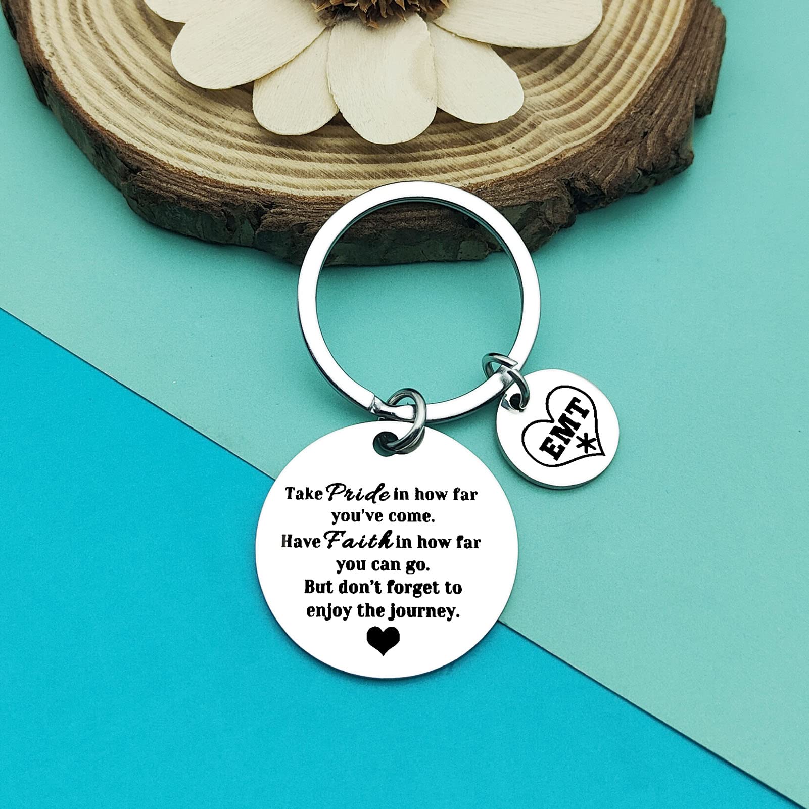 EMT Keychain - Inspirational Graduation Gift for Emergency Medical Technicians, Nurses & Paramedics | Medical School Gift for Students & Professionals | Perfect for EMT Appreciation, Nursing Graduation & Daily Use