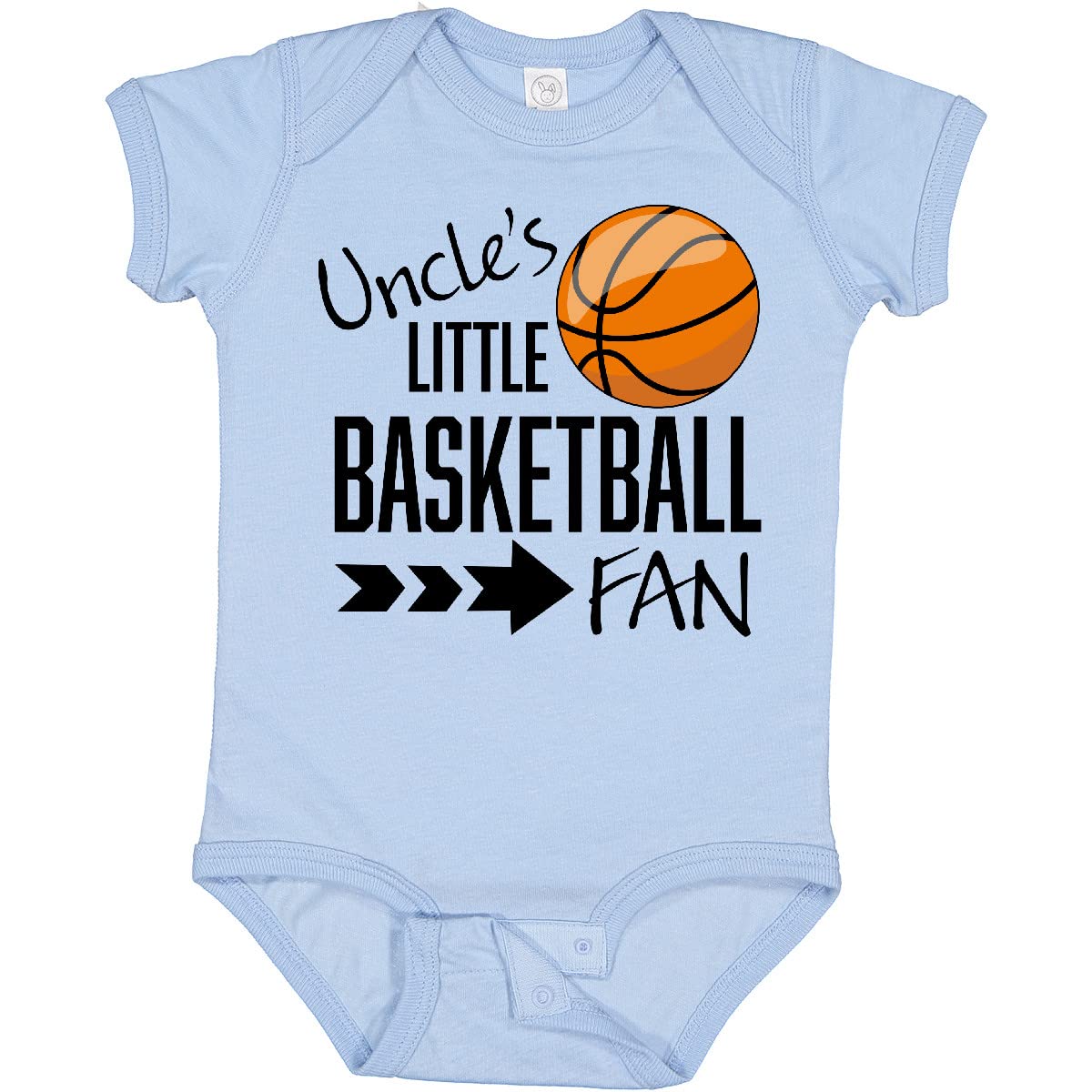 Inktastic Uncle's Little Basketball Fan Baby Bodysuit - Cute Basketball-Themed Onesie for Infants & Toddlers - Perfect for Game Day, Family Photos & Basketball Lovers