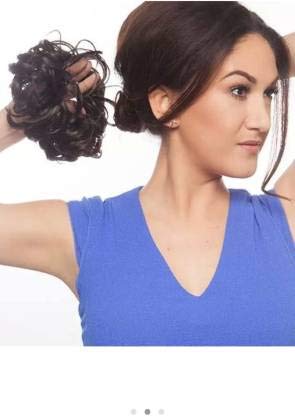 Samyak 2-Piece Synthetic Funky Messy Hair Bun Extension for Instant Updo Hairstyles - Perfect for Parties, Cosplay & Everyday Fashion